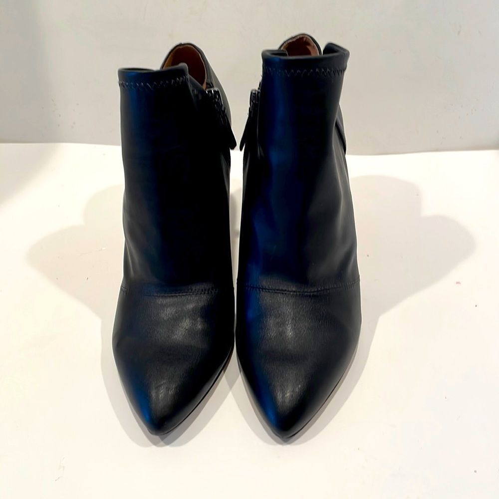 Franco Sarto Black Leather Ankle Booties Sz 9.5
